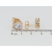 Серьги Xuping Позолота 18K пусеты Кристальные капельки фото №2