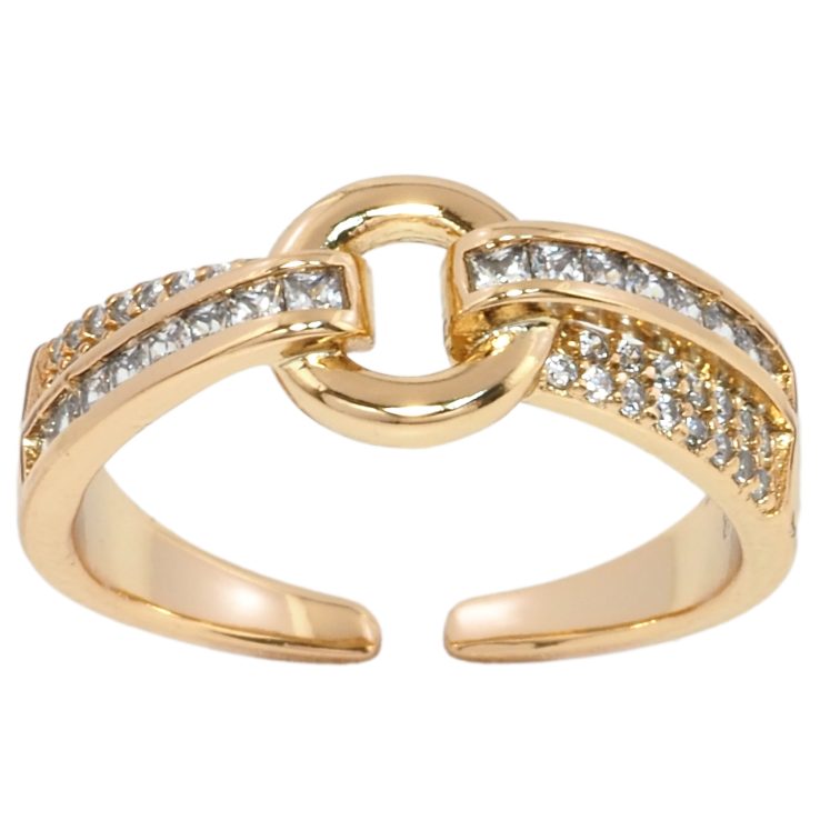 Каблучка Xuping Позолота 18K Візерунок з цирконієм фото №11 Каблучка Xuping Позолота 18K Візерунок з цирконієм фото №11