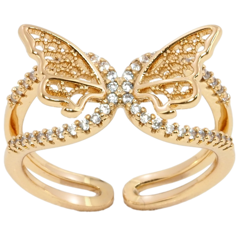 Каблучка Xuping Позолота 18K Метелик фото №2 Каблучка Xuping Позолота 18K Метелик фото №2