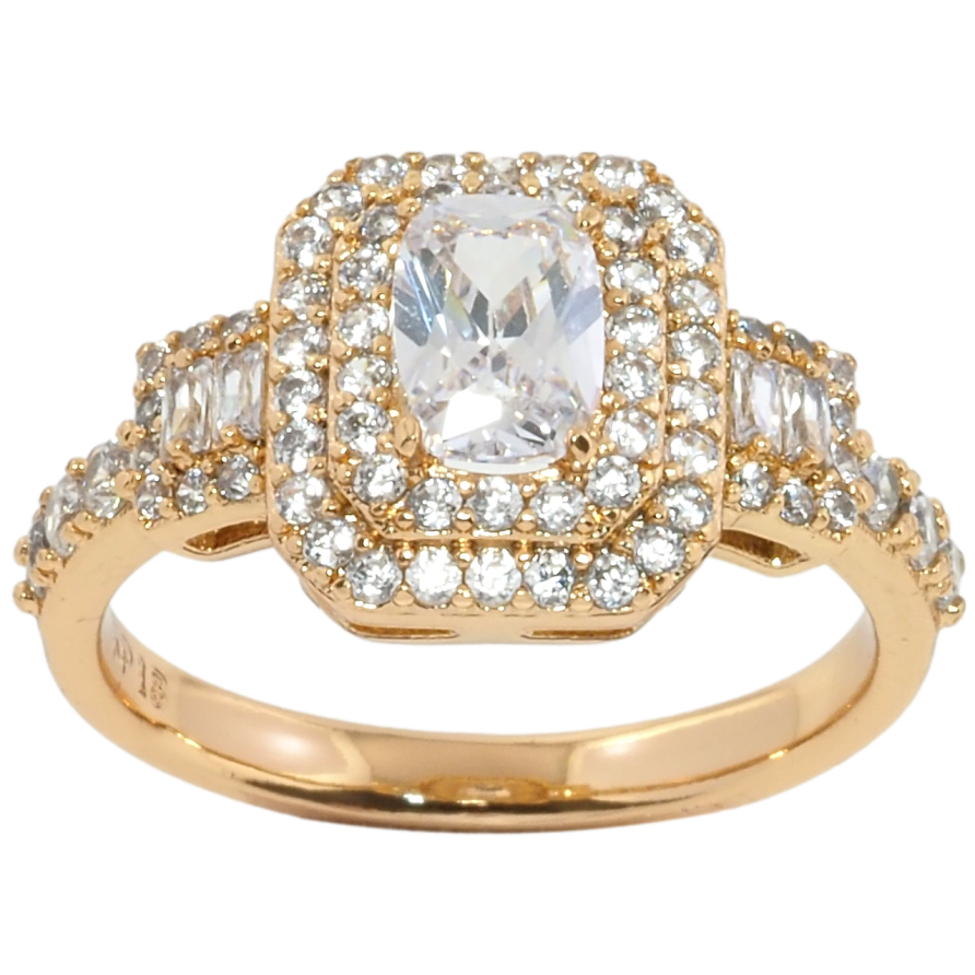Каблучка Xuping Позолота 18K Інкрустація цирконієм фото №1 Каблучка Xuping Позолота 18K Інкрустація цирконієм фото №1