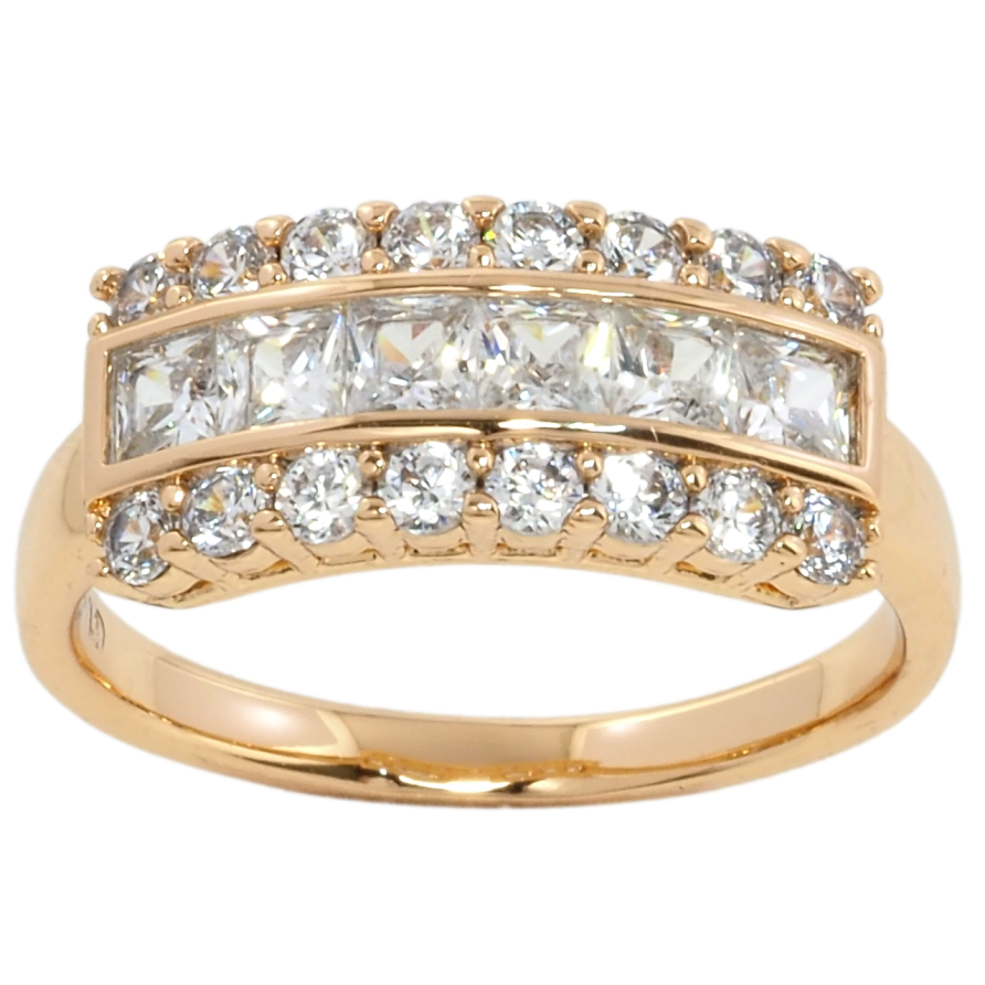 Каблучка Xuping Позолота 18K Інкрустація цирконієм фото №1 Каблучка Xuping Позолота 18K Інкрустація цирконієм фото №1