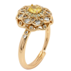 Кольцо Xuping Позолота 18K Цветочный узор с цирконием и желтым фианитом фото №2 Кольцо Xuping Позолота 18K Цветочный узор с цирконием и желтым фианитом фото №2