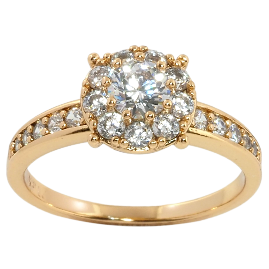 Кольцо Xuping Позолота 18K Инкрустация цирконием фото №1 Кольцо Xuping Позолота 18K Инкрустация цирконием фото №1
