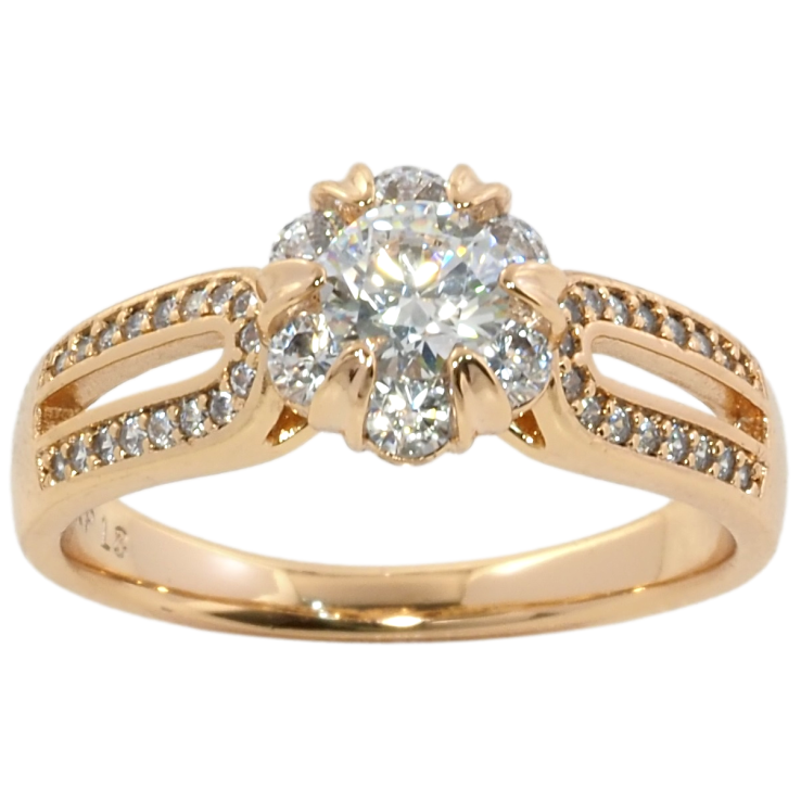 Каблучка Xuping Позолота 18K Кристальна квіточка фото №16 Каблучка Xuping Позолота 18K Кристальна квіточка фото №16