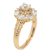 Каблучка Xuping Позолота 18K Кристальна квітка фото №2 Каблучка Xuping Позолота 18K Кристальна квітка фото №2