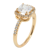 Кольцо Xuping Позолота 18K Фианит в обрамлении циркония фото №2 Кольцо Xuping Позолота 18K Фианит в обрамлении циркония фото №2