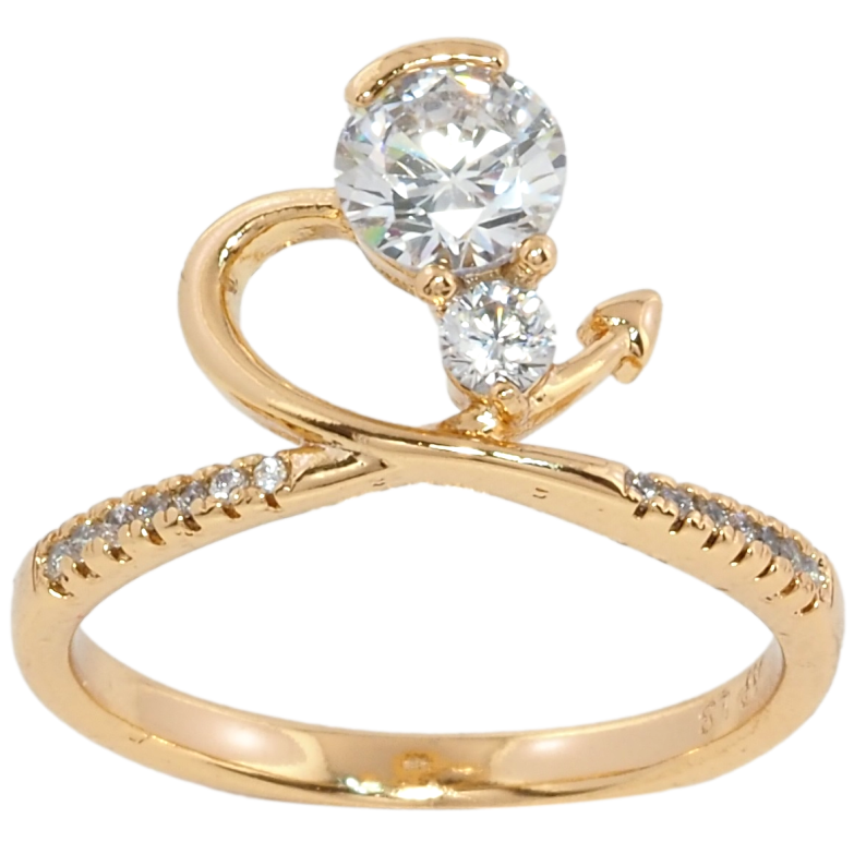 Каблучка Xuping Позолота 18K Серце з фіанітами фото №9 Каблучка Xuping Позолота 18K Серце з фіанітами фото №9