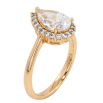 Каблучка Xuping Позолота 18K Кришталева крапелька фото №2 Каблучка Xuping Позолота 18K Кришталева крапелька фото №2