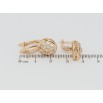 Серьги Xuping Позолота 18K английский замок Круги с узором цирконием фото №2