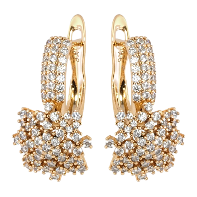 Серьги Xuping Позолота 18K английский замок Инкрустация цирконием фото №20