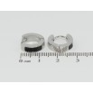 Серьги Xuping TTM Stainless Steel цвет Родий колечки Узор черные вставки фото №2 Серьги Xuping TTM Stainless Steel цвет Родий колечки Узор черные вставки фото №2