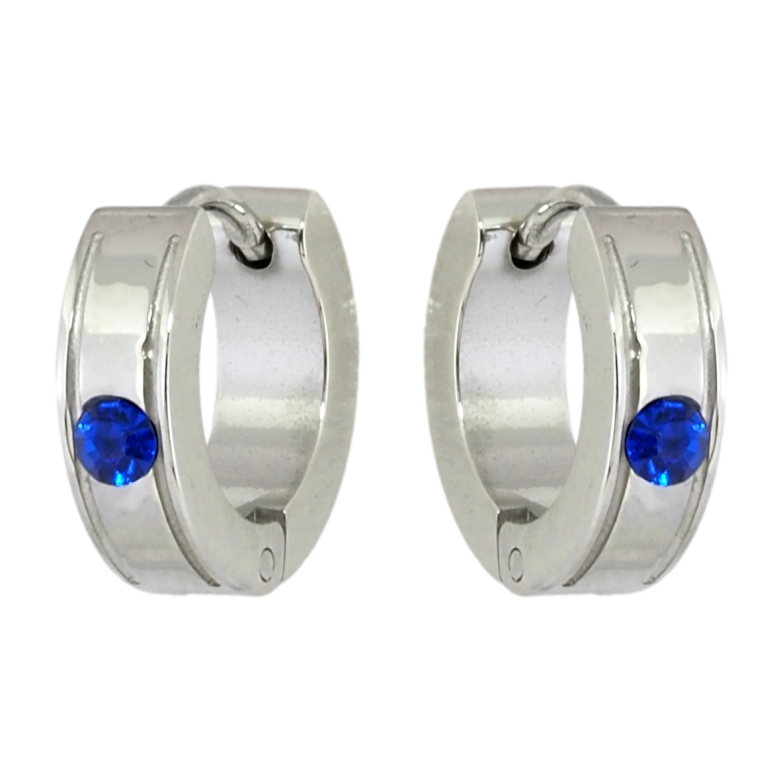 Сережки Xuping TTM Stainless Steel колір Родій колечка Візерунок із вставкою синій цирконій фото №23 Сережки Xuping TTM Stainless Steel колір Родій колечка Візерунок із вставкою синій цирконій фото №23