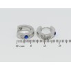 Серьги Xuping TTM Stainless Steel цвет Родий колечки Узор с вставкой синий цирконий фото №2 Серьги Xuping TTM Stainless Steel цвет Родий колечки Узор с вставкой синий цирконий фото №2