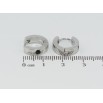 Серьги Xuping TTM Stainless Steel цвет Родий колечки Узор с вставкой зеленый цирконий фото №2 Серьги Xuping TTM Stainless Steel цвет Родий колечки Узор с вставкой зеленый цирконий фото №2