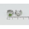 Серьги Xuping TTM Stainless Steel цвет Родий колечки Узор сердечки из зеленого циркония фото №2 Серьги Xuping TTM Stainless Steel цвет Родий колечки Узор сердечки из зеленого циркония фото №2
