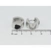 Серьги Xuping TTM Stainless Steel цвет Родий колечки Узор сердечки из черного циркония фото №2 Серьги Xuping TTM Stainless Steel цвет Родий колечки Узор сердечки из черного циркония фото №2