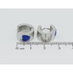 Серьги Xuping TTM Stainless Steel цвет Родий колечки Узор сердечки из синего циркония фото №2 Серьги Xuping TTM Stainless Steel цвет Родий колечки Узор сердечки из синего циркония фото №2