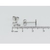 Сережки Xuping TTM Stainless Steel колір Родій пусети Хрестики фото №2