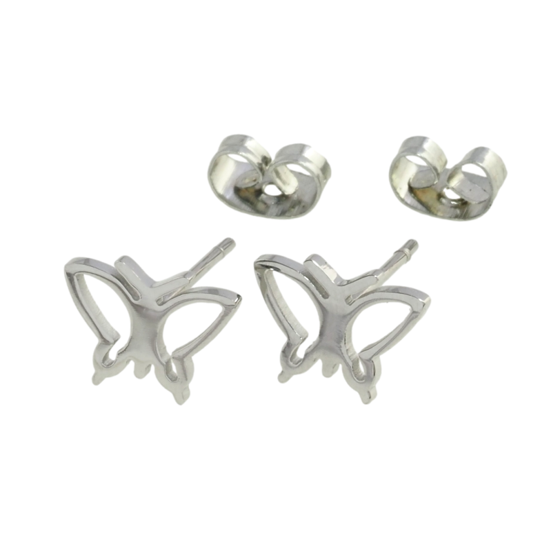Серьги Xuping TTM Stainless Steel цвет Родий пусеты Бабочки фото №1 Серьги Xuping TTM Stainless Steel цвет Родий пусеты Бабочки фото №1