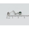 Серьги Xuping TTM Stainless Steel цвет Родий пусеты Подвески с зелеными кристаллами фото №2