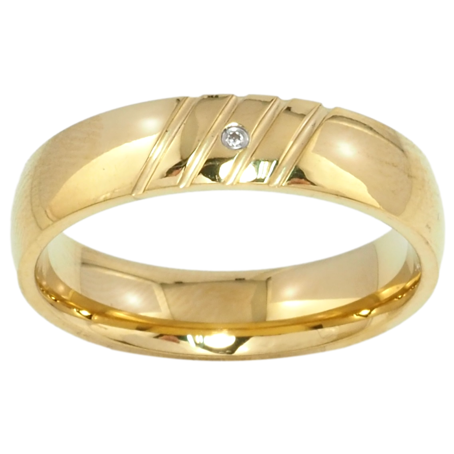 Кольцо Xuping TTM Stainless Steel Цвет 14К Узор с цирконием, шир. 5мм фото №1 Кольцо Xuping TTM Stainless Steel Цвет 14К Узор с цирконием, шир. 5мм фото №1