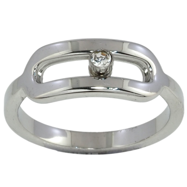 Кольцо Xuping TTM Stainless Steel Цвет Родий Овальный узор с кристаллом фото №2 Кольцо Xuping TTM Stainless Steel Цвет Родий Овальный узор с кристаллом фото №2