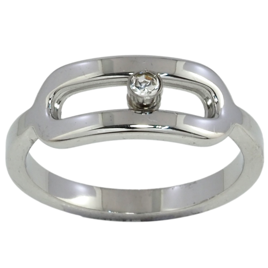 Кольцо Xuping TTM Stainless Steel Цвет Родий Овальный узор с кристаллом фото №1 Кольцо Xuping TTM Stainless Steel Цвет Родий Овальный узор с кристаллом фото №1