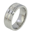 Кольцо Xuping TTM Stainless Steel Цвет Родий Узор с цирконием. шир. 7.5мм фото №2 Кольцо Xuping TTM Stainless Steel Цвет Родий Узор с цирконием. шир. 7.5мм фото №2