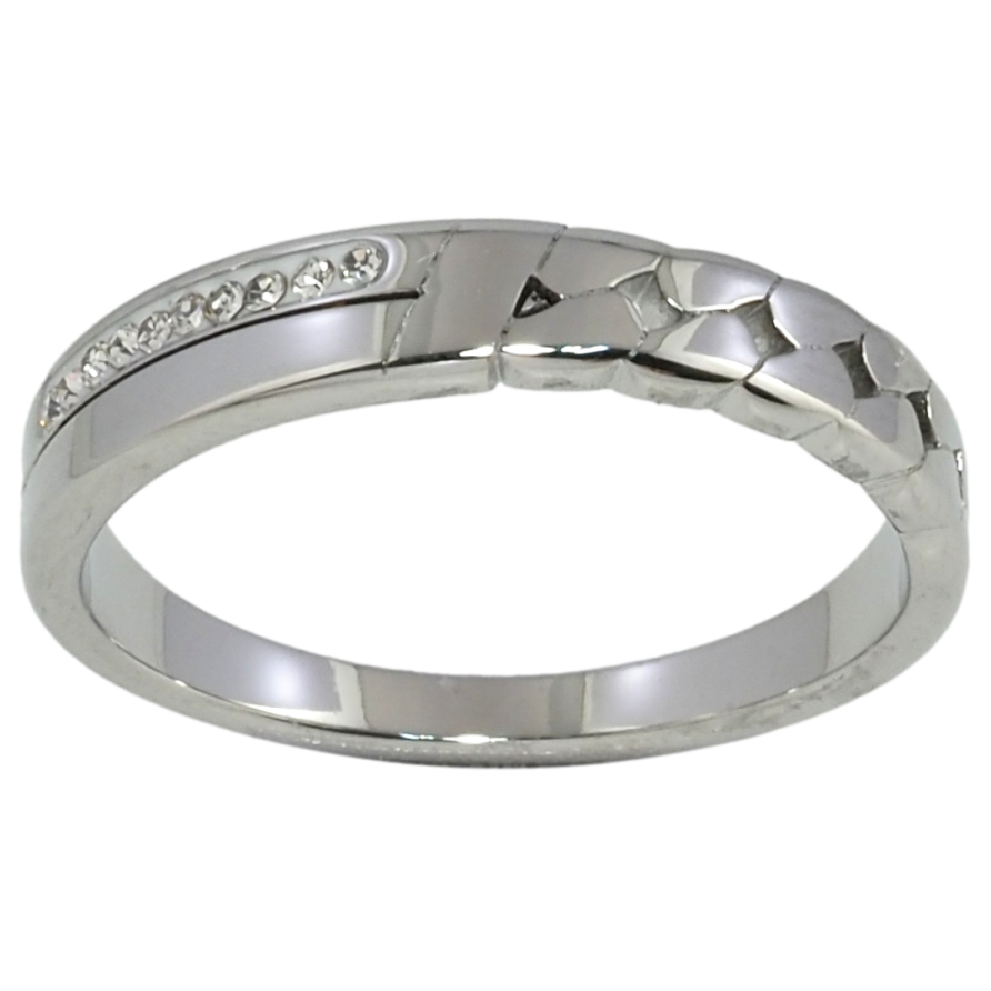 Кольцо Xuping TTM Stainless Steel Цвет Родий Узор цепочка с цирконием фото №1 Кольцо Xuping TTM Stainless Steel Цвет Родий Узор цепочка с цирконием фото №1
