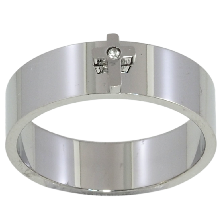 Каблучка Xuping TTM Stainless Steel Колір Родій Хрестик, шир. 6мм фото №5 Каблучка Xuping TTM Stainless Steel Колір Родій Хрестик, шир. 6мм фото №5