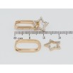 Серьги Xuping Позолота 18K подвески на колечках Звезды с цирконием 2 в 1 фото №2