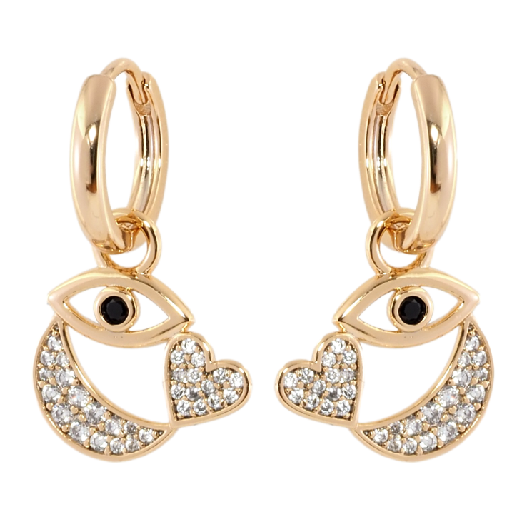 Серьги Xuping Позолота 18K подвески на колечках Декоративные подвески с цирконием 2 в 1 фото №22 Серьги Xuping Позолота 18K подвески на колечках Декоративные подвески с цирконием 2 в 1 фото №22