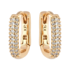 Серьги Xuping Позолота 18K подвески на колечках Овальные подвески с инкрустацией цирконием 2 в 1 фото №3