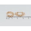 Серьги Xuping Позолота 18K колечки Декоративный узор фото №2 Серьги Xuping Позолота 18K колечки Декоративный узор фото №2