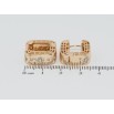 Серьги Xuping Позолота 18K колечки Квадратные с цветочным узором фото №2 Серьги Xuping Позолота 18K колечки Квадратные с цветочным узором фото №2