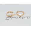 Сережки Xuping Позолота 18K колечка Бічний візерунок білі серця емаллю фото №2 Сережки Xuping Позолота 18K колечка Бічний візерунок білі серця емаллю фото №2