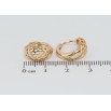 Серьги Xuping Позолота 18K колечки Резной узор соты фото №2 Серьги Xuping Позолота 18K колечки Резной узор соты фото №2