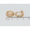 Сережки Xuping Позолота 18K колечка Різьблений візерунок фото №2 Сережки Xuping Позолота 18K колечка Різьблений візерунок фото №2