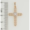 Кулон Xuping Позолота 18K Крест с цирконием и фианитом для цепочки до 5мм фото №2