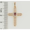Кулон Xuping Позолота 18K Крест с цирконием и красным фианитом для цепочки до 5мм фото №2 Кулон Xuping Позолота 18K Крест с цирконием и красным фианитом для цепочки до 5мм фото №2