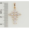 Кулон Xuping Позолота 18K Кришталевий Хрест для ланцюжка до 5мм фото №2 Кулон Xuping Позолота 18K Кришталевий Хрест для ланцюжка до 5мм фото №2