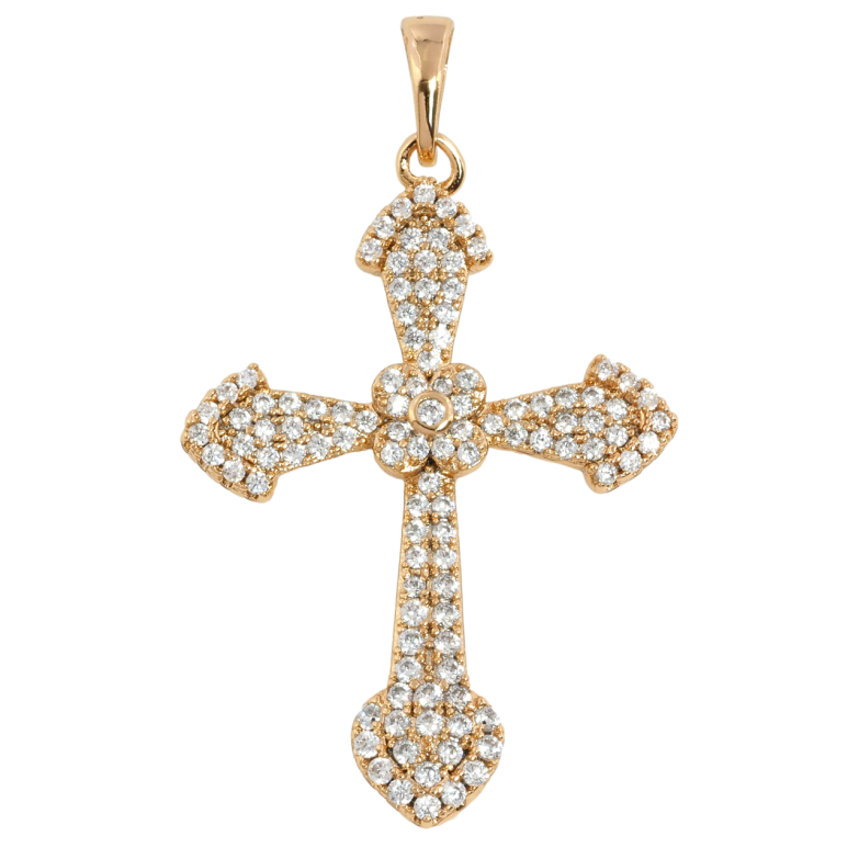 Кулон Xuping Позолота 18K Хрест з інкрустацією цирконієм для ланцюжка до 6мм фото №6 Кулон Xuping Позолота 18K Хрест з інкрустацією цирконієм для ланцюжка до 6мм фото №6