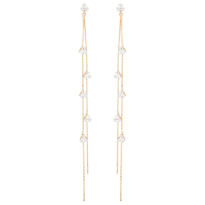 Серьги Xuping Позолота 18K пусеты Подвески кристаллы на цепочке фото №3 Серьги Xuping Позолота 18K пусеты Подвески кристаллы на цепочке фото №3