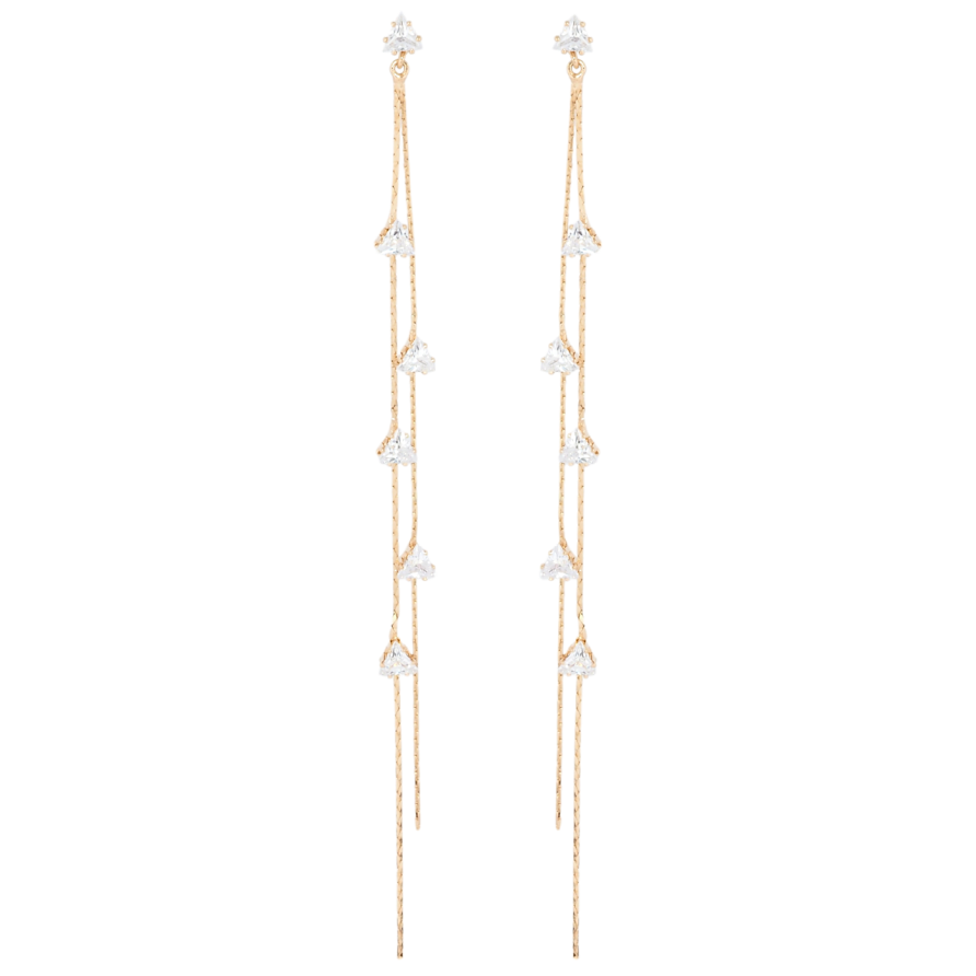 Серьги Xuping Позолота 18K пусеты Подвески кристаллы на цепочке фото №1 Серьги Xuping Позолота 18K пусеты Подвески кристаллы на цепочке фото №1