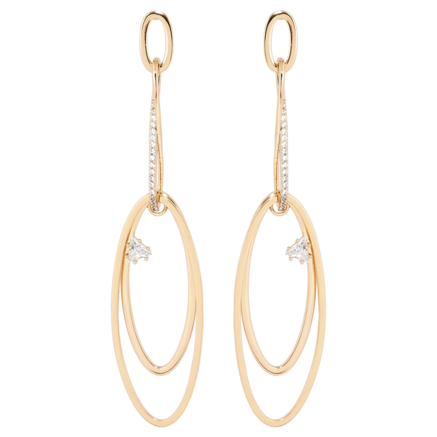 Серьги Xuping Позолота 18K пусеты Сердечки с вставками циркония фото №1 Серьги Xuping Позолота 18K пусеты Сердечки с вставками циркония фото №1
