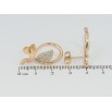 Серьги Xuping Позолота 18K пусеты Петельки с листиками фото №2 Серьги Xuping Позолота 18K пусеты Петельки с листиками фото №2