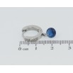 Серьги Xuping TTM Stainless Steel цвет Родий подвески на колечках Синие кристаллы ø 6мм фото №2