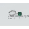 Серьги Xuping TTM Stainless Steel цвет Родий подвески на колечках Зеленые кристаллы 6х6мм фото №2 Серьги Xuping TTM Stainless Steel цвет Родий подвески на колечках Зеленые кристаллы 6х6мм фото №2