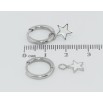 Серьги Xuping TTM Stainless Steel цвет Родий подвески на колечках Звездочки с белой эмалью 2 в 1 фото №2 Серьги Xuping TTM Stainless Steel цвет Родий подвески на колечках Звездочки с белой эмалью 2 в 1 фото №2