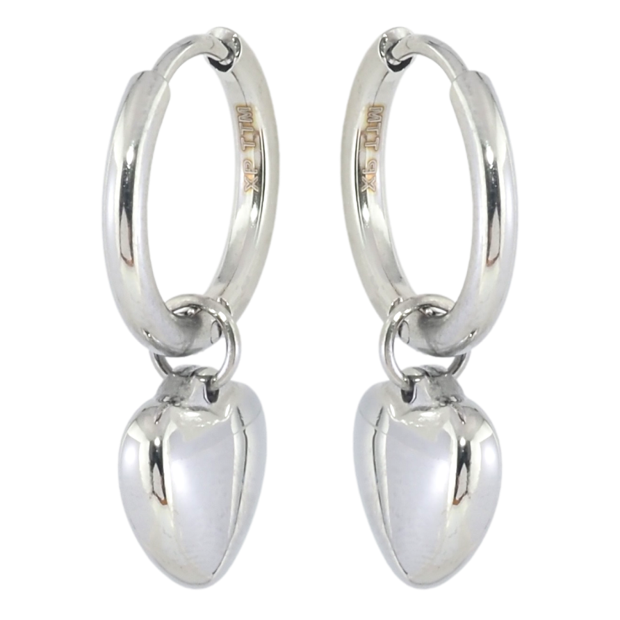Серьги Xuping TTM Stainless Steel цвет Родий подвески на колечках Сердечки 2 в 1 фото №1 Серьги Xuping TTM Stainless Steel цвет Родий подвески на колечках Сердечки 2 в 1 фото №1